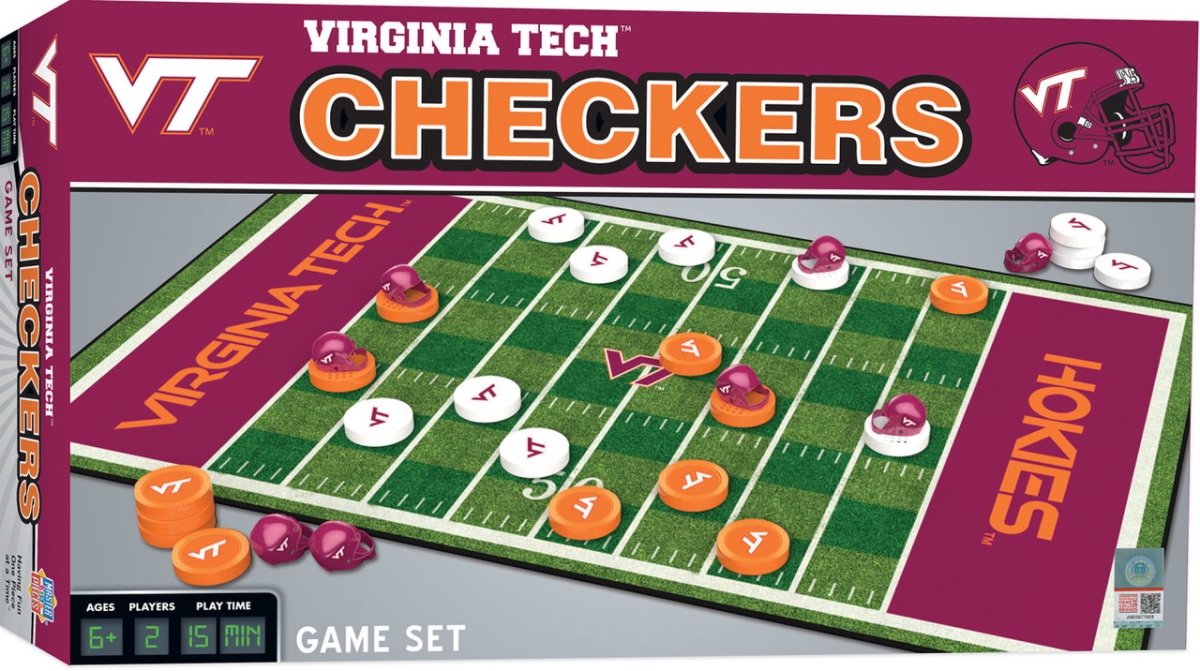 Masterpiece VPI3030 NCAA Virginia Tech Hokies Checkers Board Game
