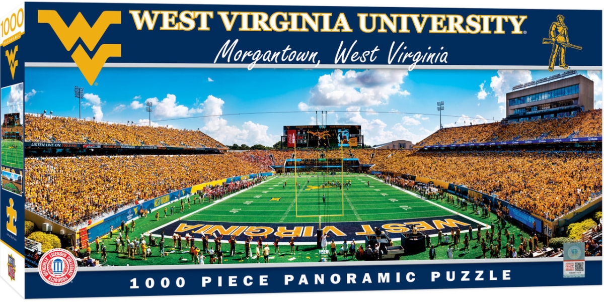 Picture of Masterpiece WVU1031 NCAA West Virginia Mountaineers Panoramic Puzzle with End Zone - 1000 Piece