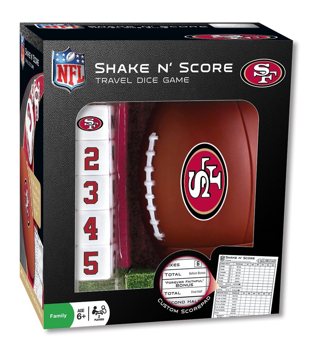 Picture of Masterpieces 41670 San Francisco 49ers Shake N Score Dice Game