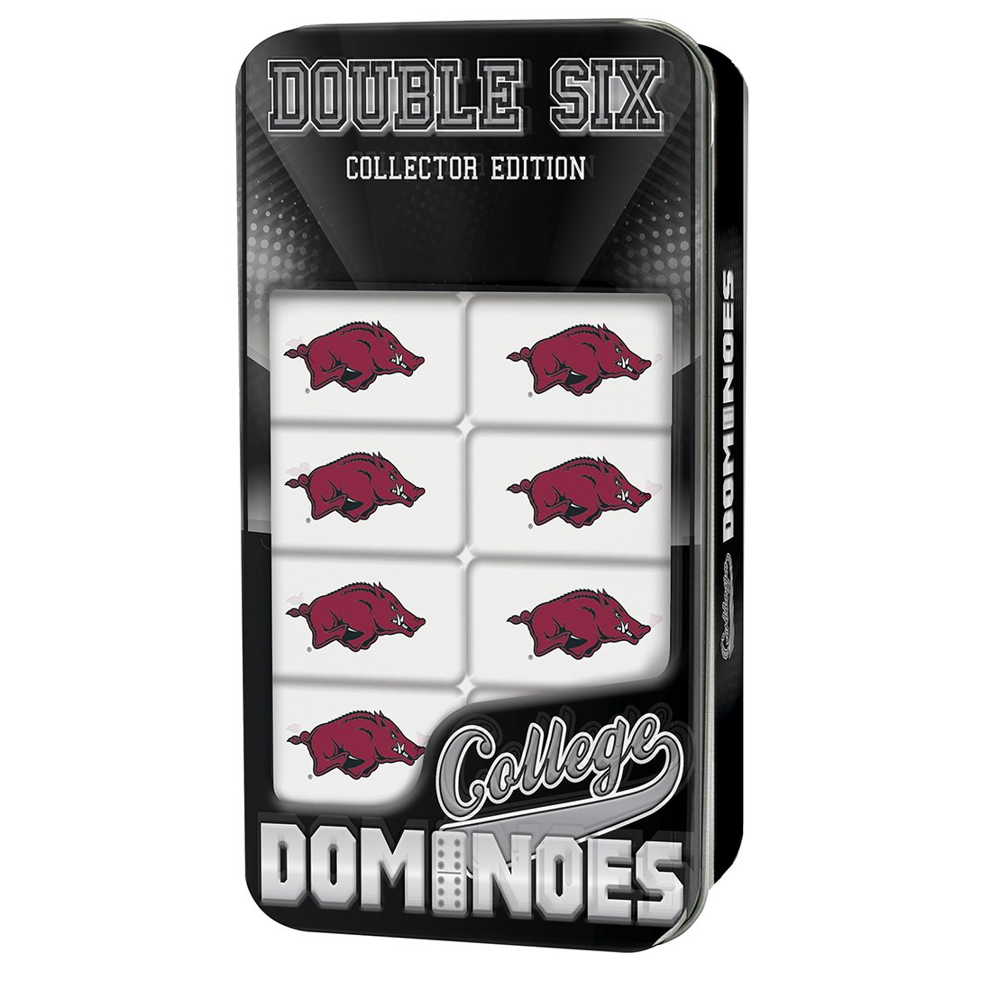 Masterpieces Puzzle 41824 NCAA Arkansas Razorbacks Double-Six Dominoes