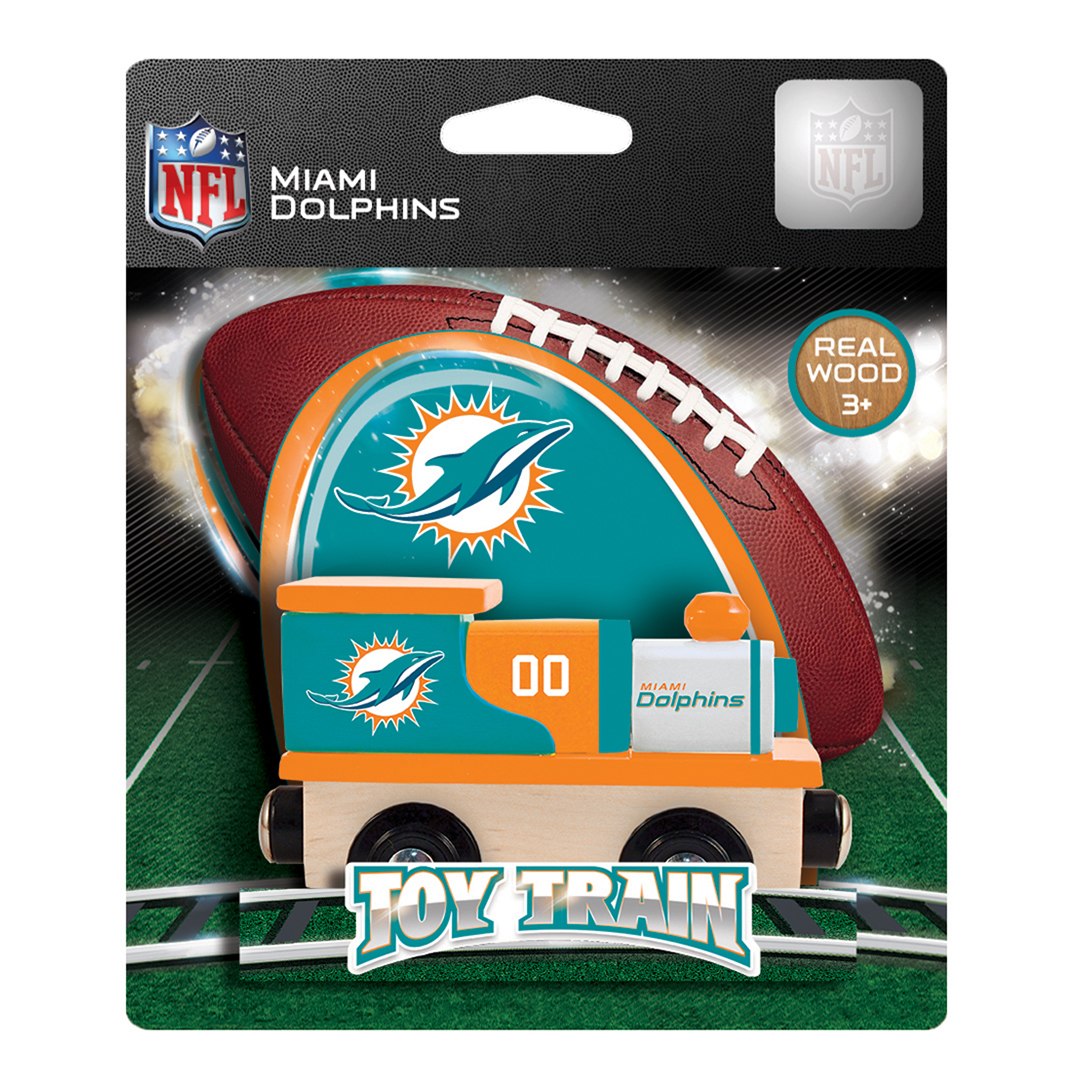 Masterpieces Puzzle 41844 NFL Miami Dolphins Wood Train Engine