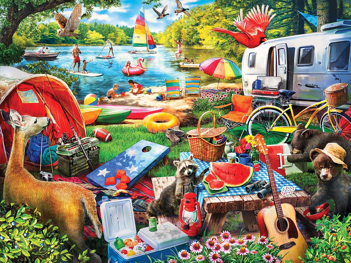 Master Pieces 31900 Campside Little Rascals Ez Grip Puzzle - 300 Piece