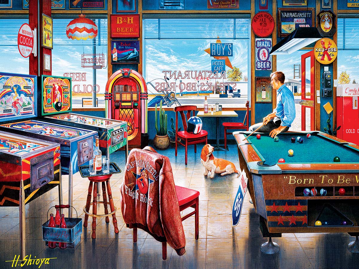 Master Pieces 31927 Drive-Ins, Diners & Dives - Pockets Pool & Pub Puzzle, 550 Piece