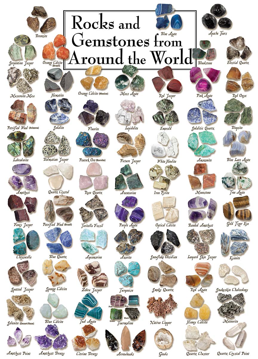 Master Pieces 71981 Poster Art Gemstones Puzzle - 1000 Piece