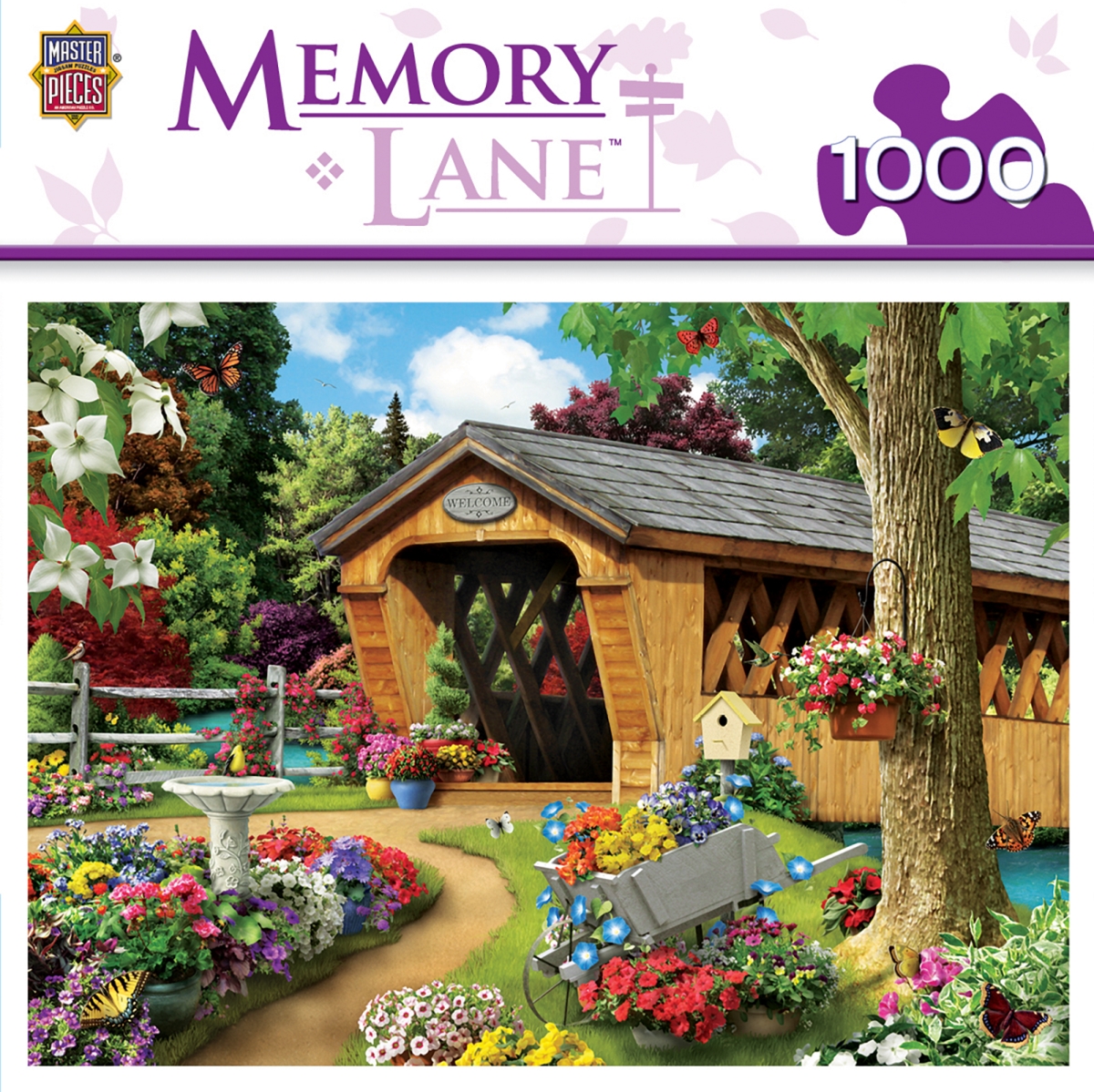Picture of Masterpieces 81740 19.25 x 26.75 in. Alan Giana Memory Lane Garden Bridge Jigsaw Puzzle - 1000 Piece