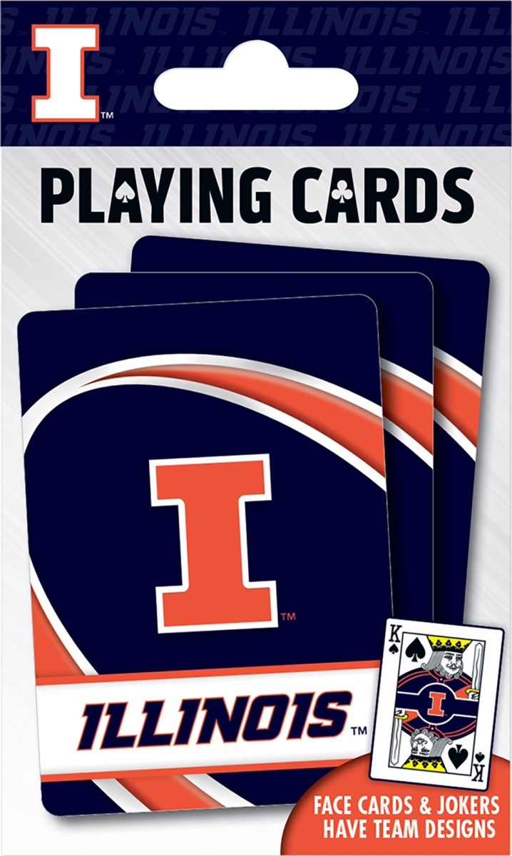 91874 3.5 x 2.5 in. Illinois Fighting Illini Playing Cards