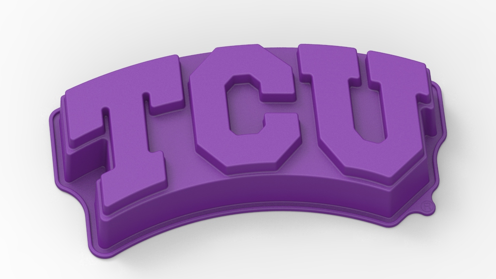 TCU001 Texas Christian University Horned Frogs Cake Pan with Stand