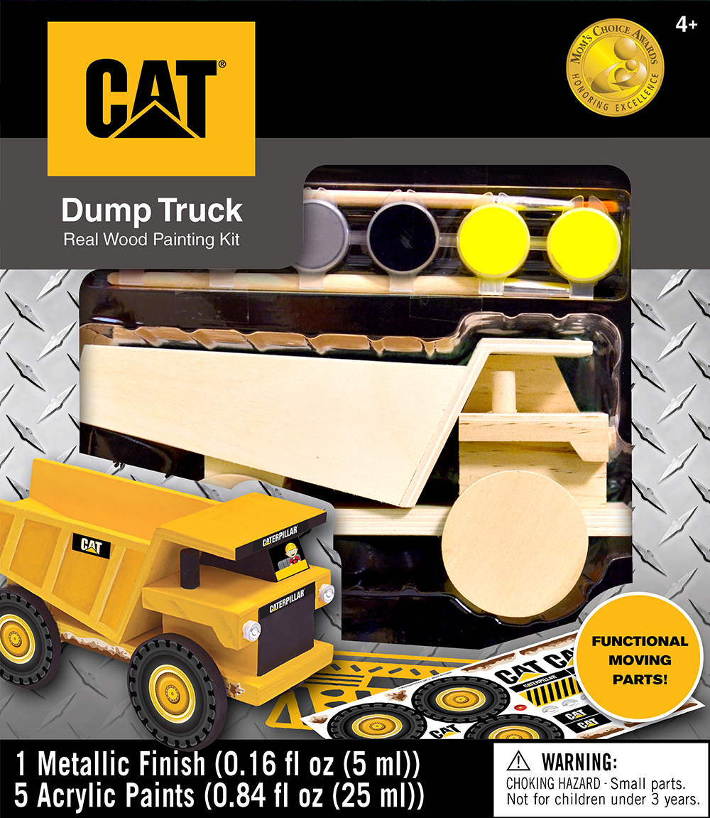 21717 Cat Dump Truck Licensed Wood Paint Kit