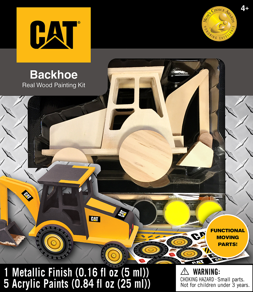 21718 Cat Backhoe Licensed Wood Paint Kit