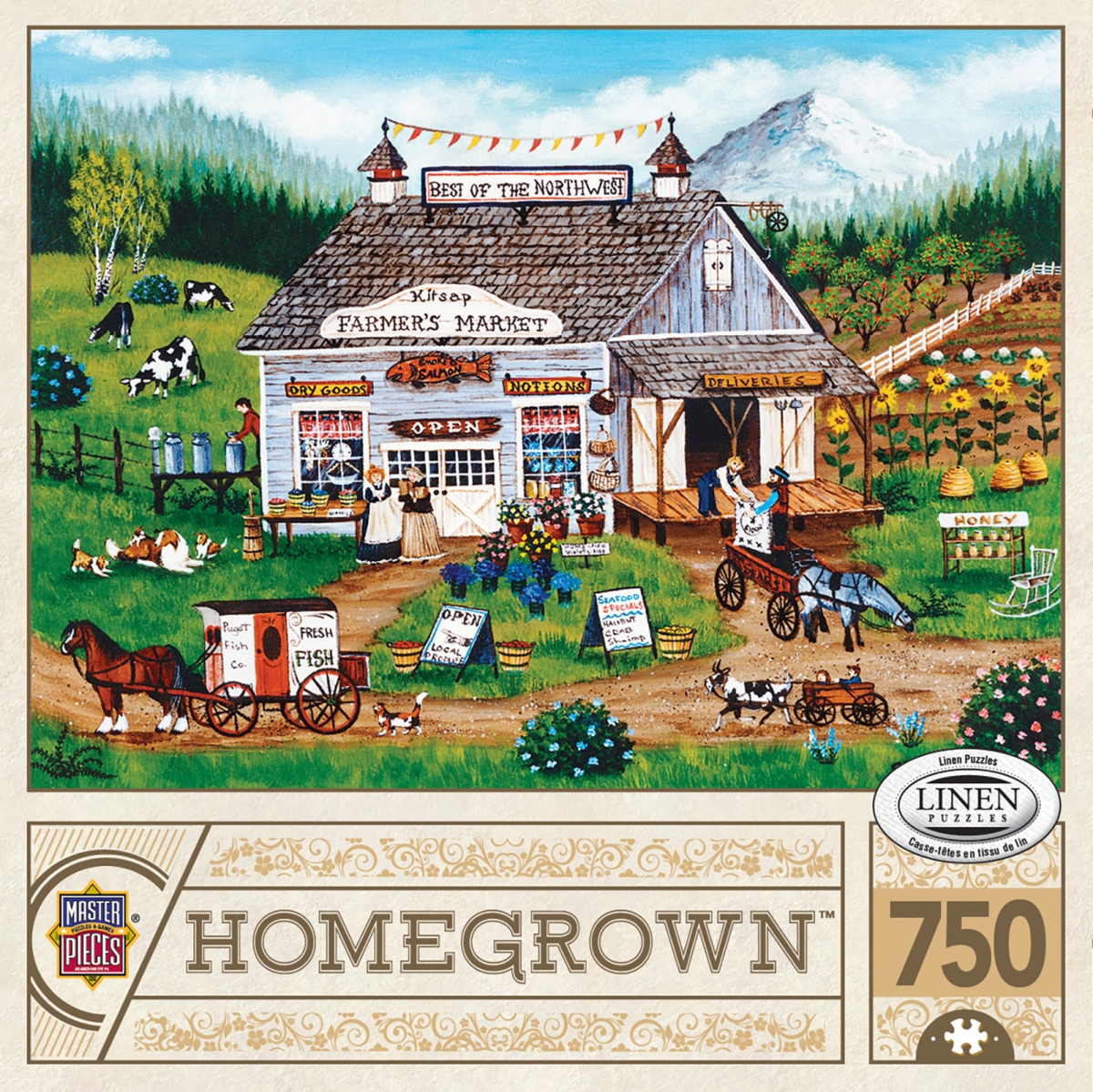 Homegrown Best of the Northwest Puzzle - Multicolor - 750 Pieces - Folk Art Design