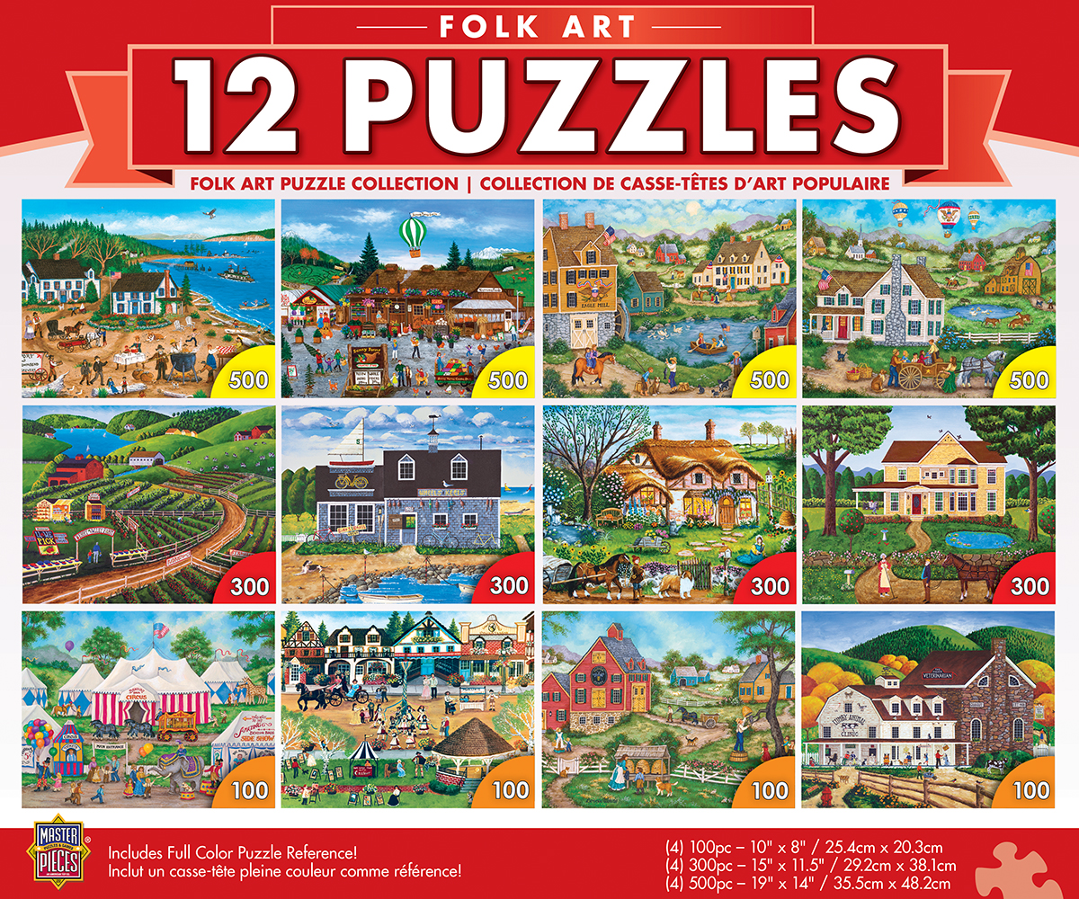 Master Pieces  Folk Collection - Folk Art Scenes - Pack of 12