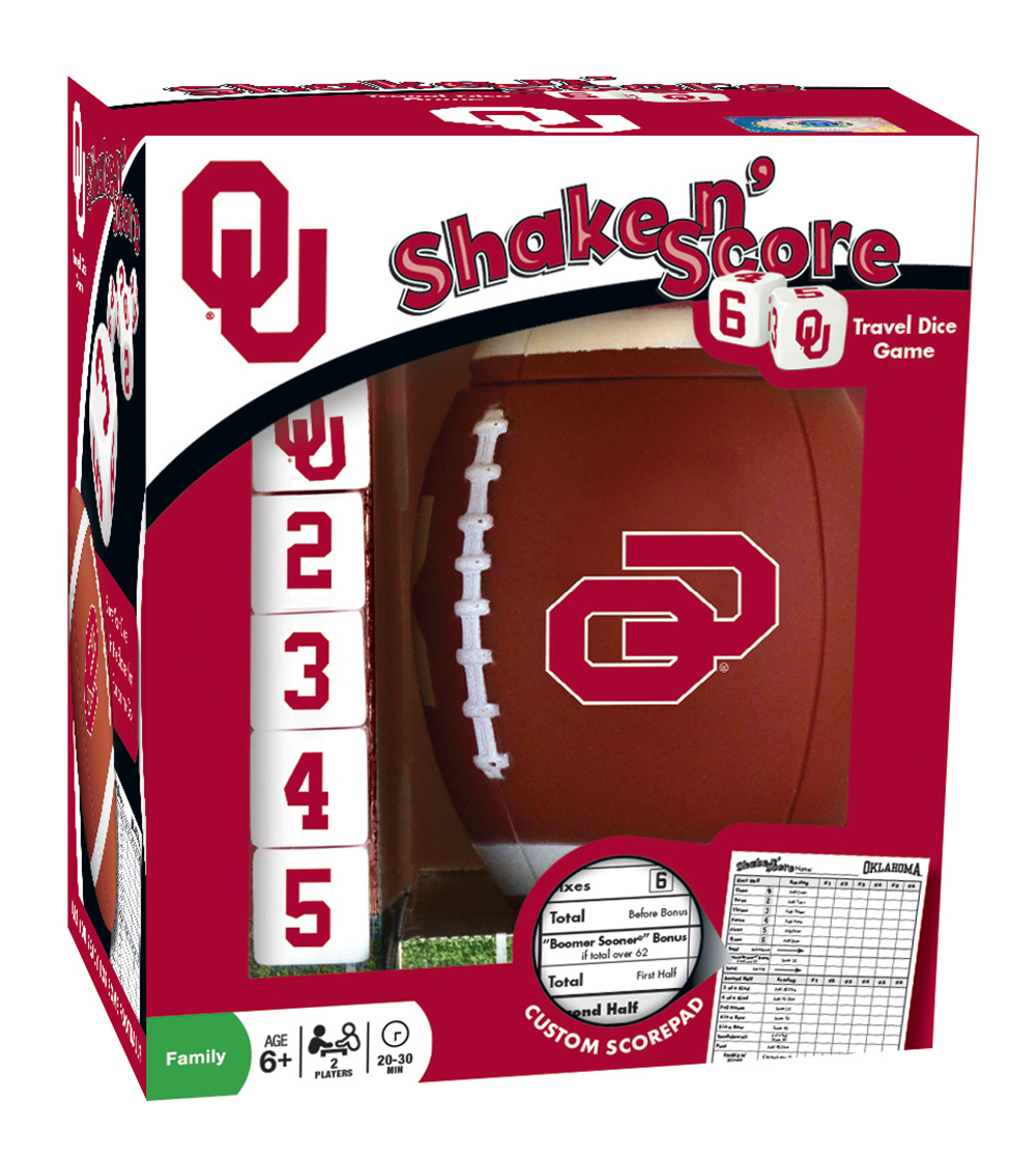 Master Pieces 41551 Oklahoma Shake N Score Travel Dice Game