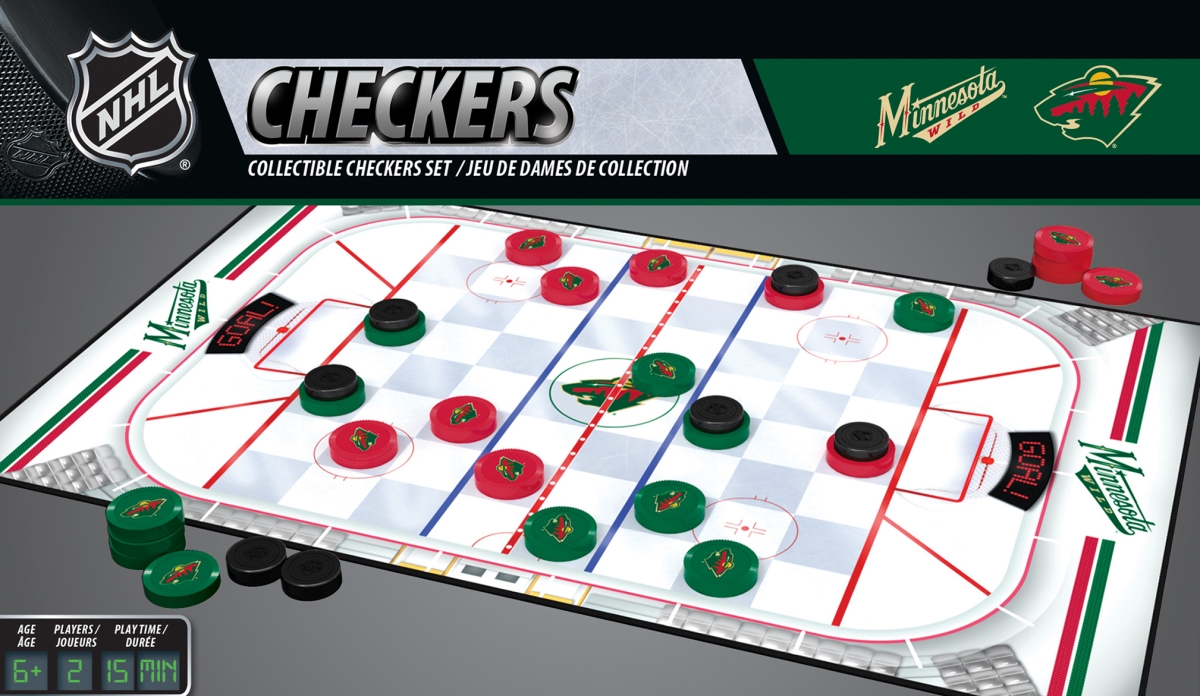 Master Pieces 41794 Minnesota Wild Checkers Board Game