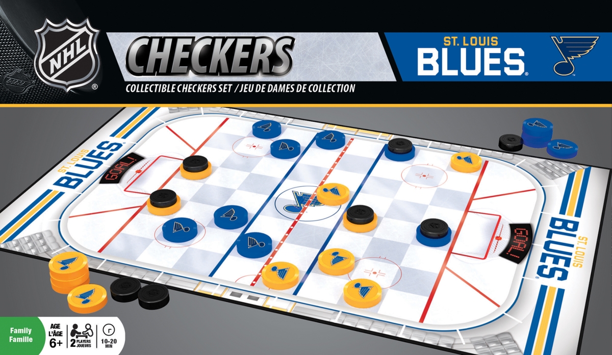 Master Pieces 41795 St. Louis Blues Checkers Board Game