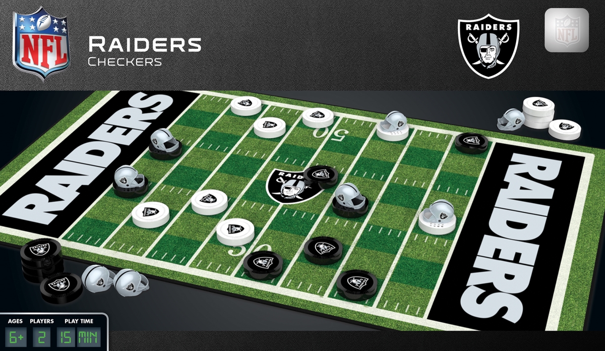 Master Pieces 41803 Raiders Checkers Board Game