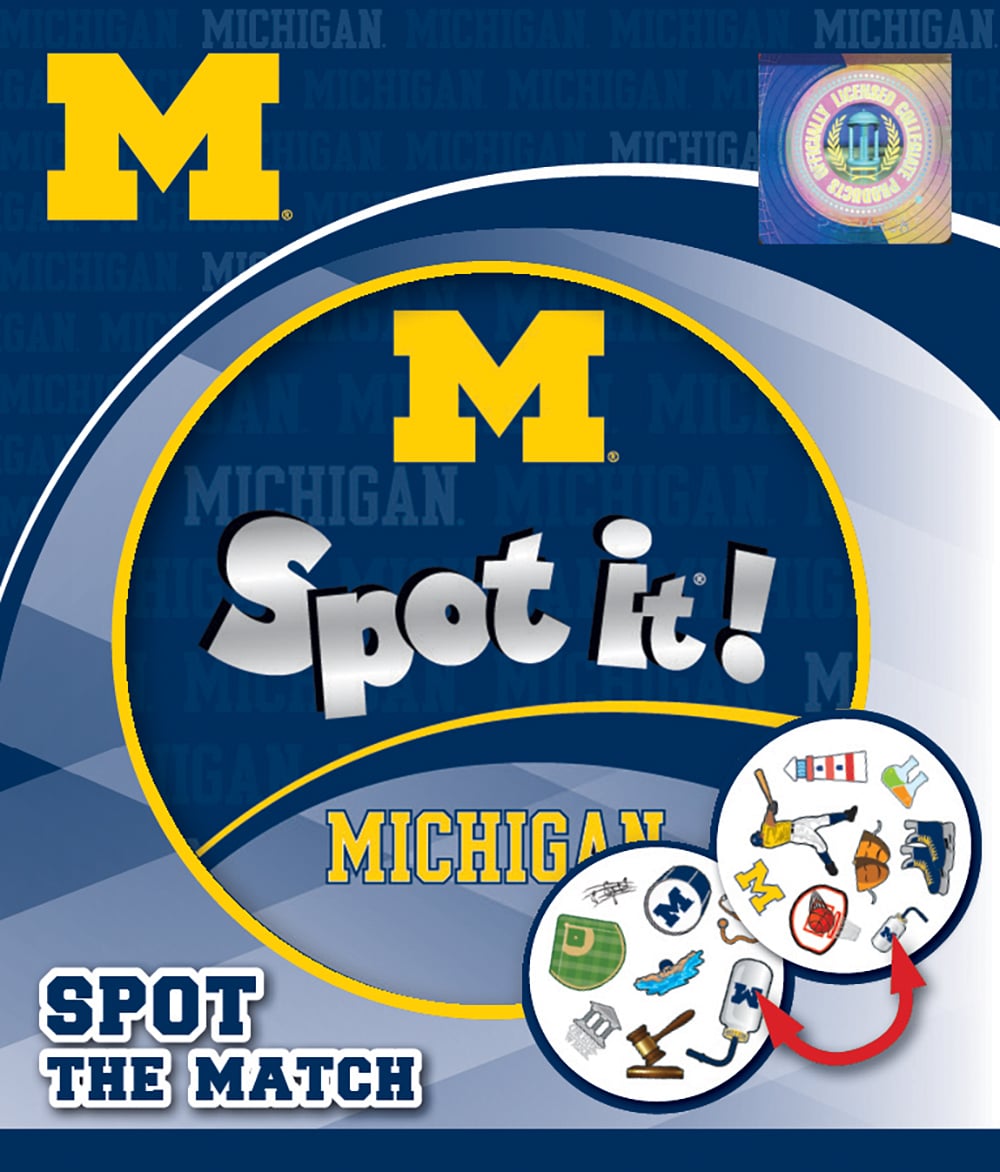 Master Pieces 41808 Michigan Spot it Card Game