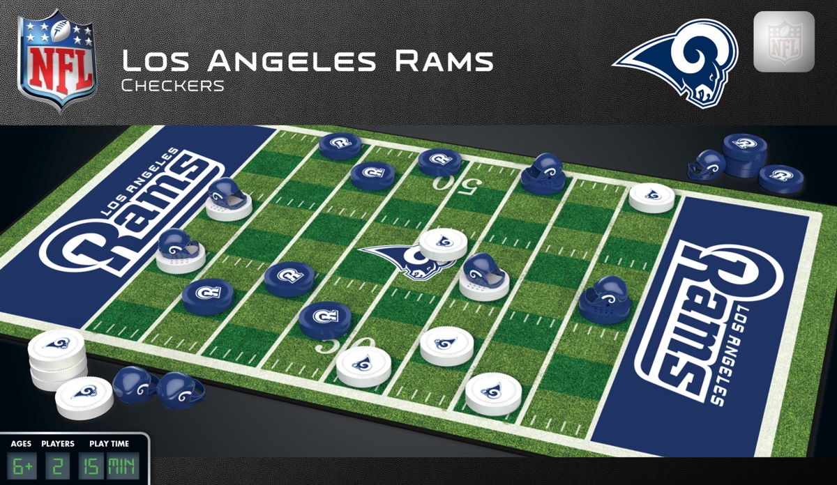 Master Pieces 41840 Los Angeles Rams Checkers Board Game