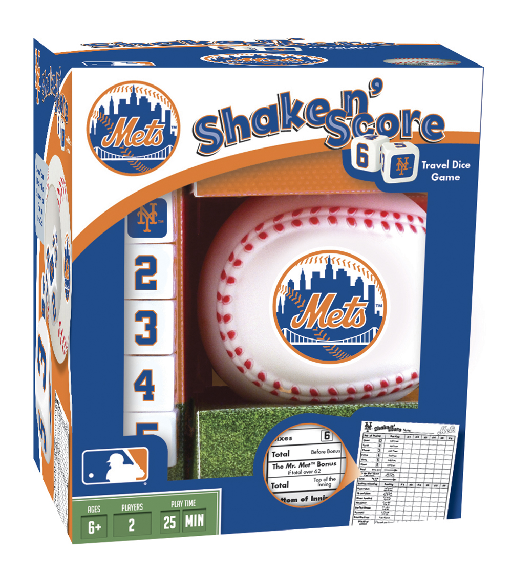 Master Pieces 41935 New York Mets Shake N Score Travel Dice Game
