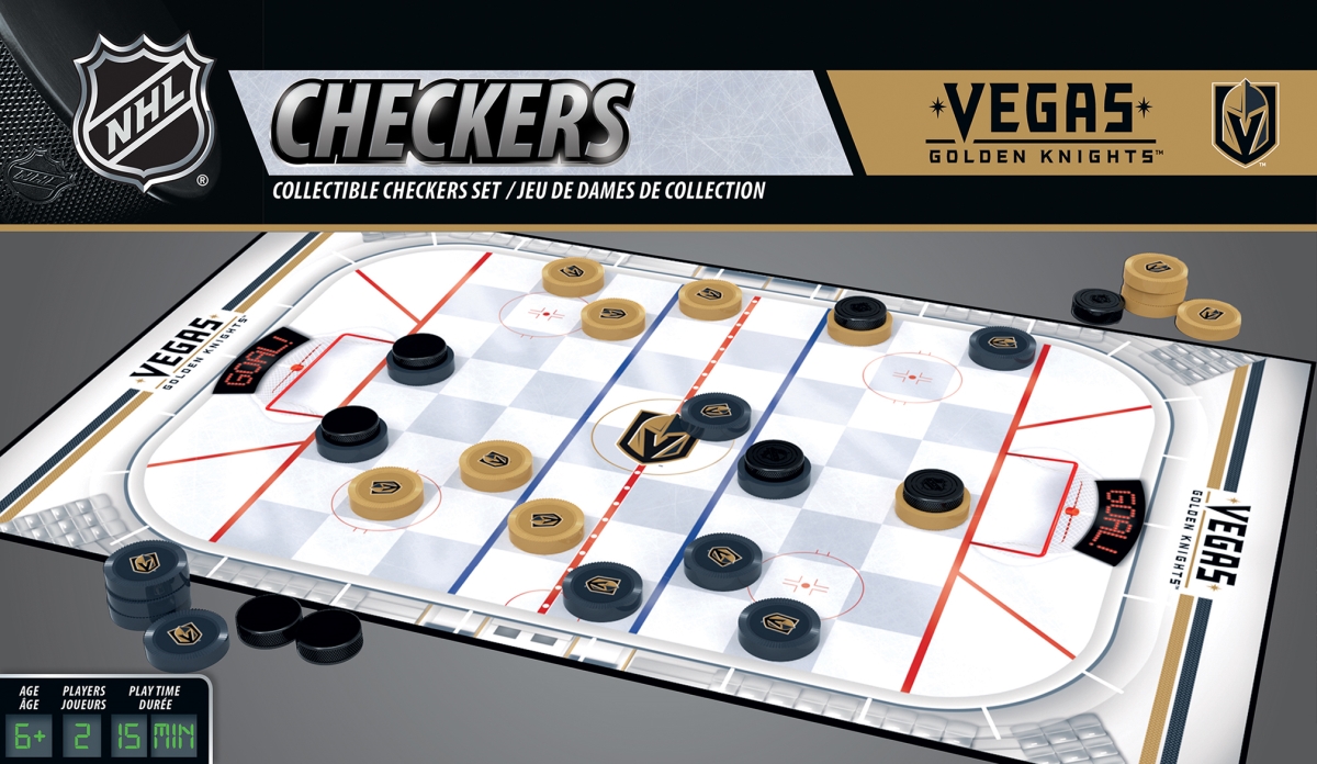 Master Pieces 41966 Vegas Golden Knights Checkers Board Game
