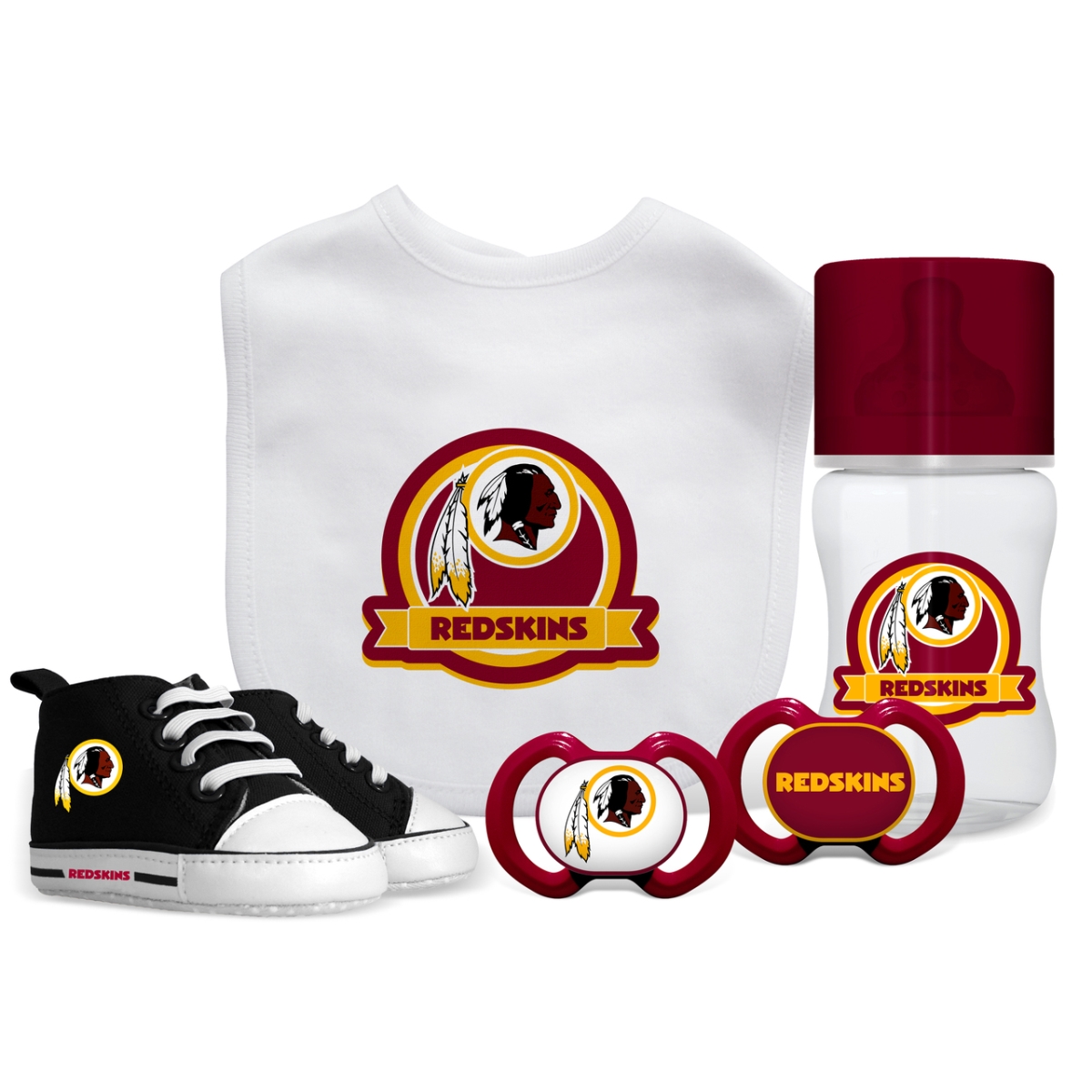 WAR505 NFL Baby Fanatics Washington Redskins Gift Set - 5 Piece -  Masterpieces