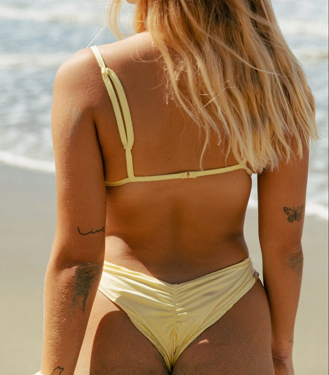 Picture of Imsy Swimwear 2121-BJU-BTR-L Justine Bottom, Butter - Large