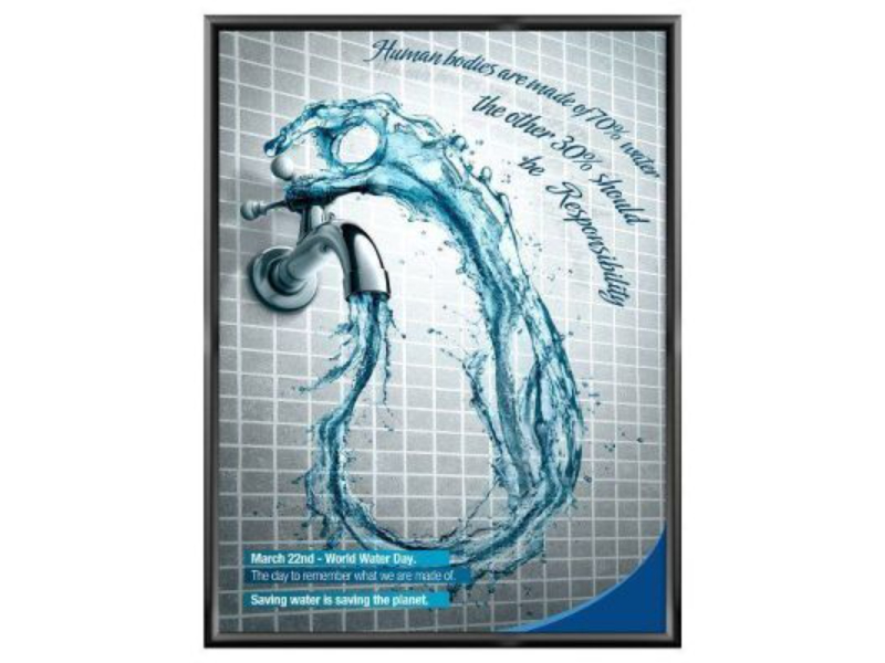 Picture of M&T Displays UCN325B036x2990 36 x 48 in. Snap Poster Frame with Mitred Corner - Black