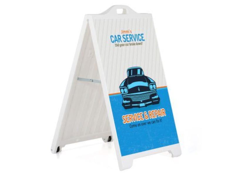 UPSP310024x2000 24 x 36 in. Double Sided A Board Sidewalk Sign for Posters - White