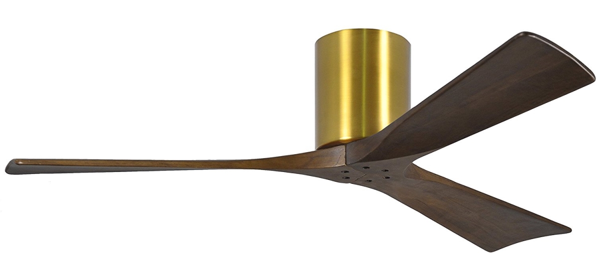 Picture of Atlas IR3H-BRBR-BW-52 60 in. Three Bladed Flush Mounted Paddle Fan in Brushed Brass