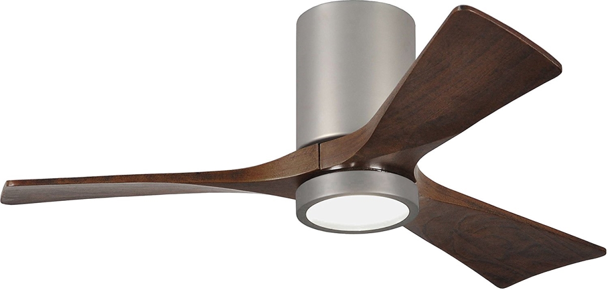 Picture of Atlas IR3HLK-BN-BW-42 60 in. Three Bladed Flush Mount Paddle Fan with LED Light Kit in Brushed Nickel