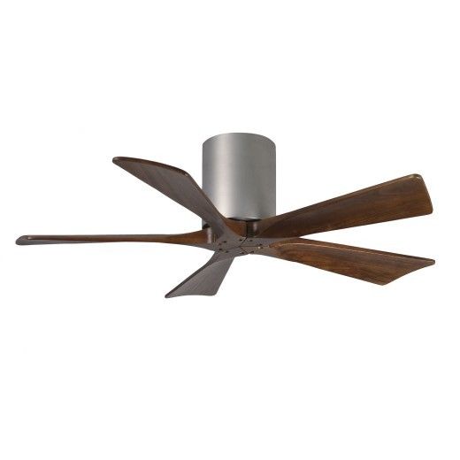 Picture of Atlas IR5H-BN-BW-42 60 in. Five Bladed Flush Mounted Paddle Fan in Brushed Nickel