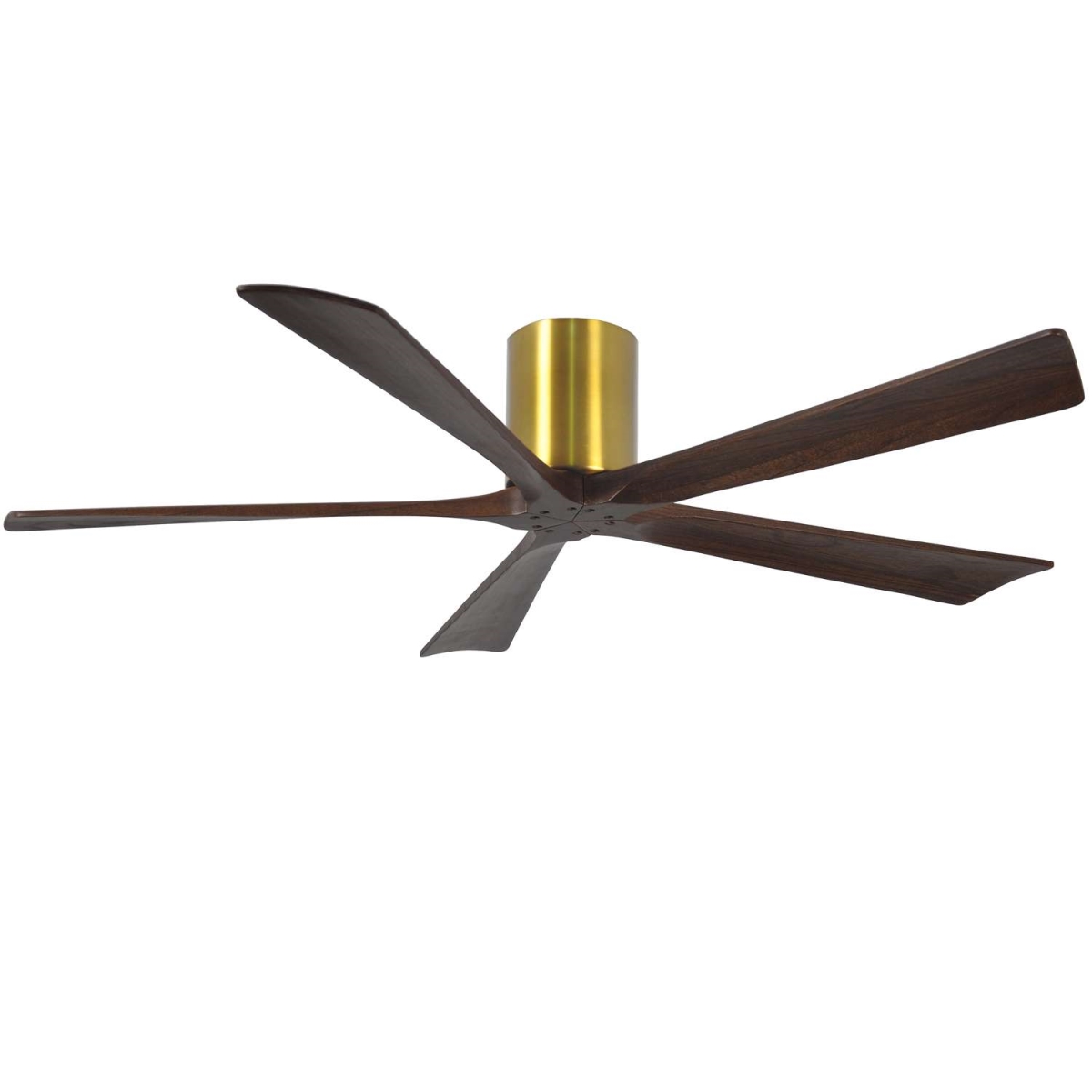 Picture of Atlas IR5H-BRBR-BW-42 60 in. Five Bladed Flush Mounted Paddle Fan in Brushed Brass
