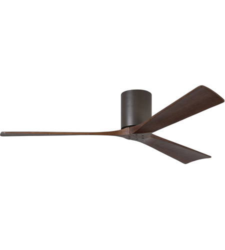 Picture of Atlas IR3H-TB-BK-60 60 in. Irene-3H Flush Mounted Ceiling Fan in Textured Bronze & Matte Black Blades