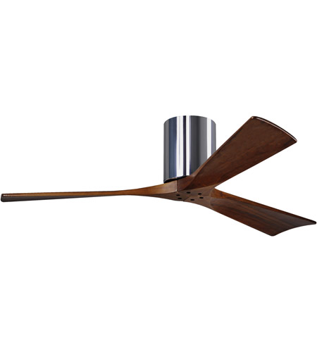 Picture of Atlas IR3H-CR-BK-52 52 in. Irene-3H Flush Mounted Ceiling Fan in Polished Chrome & Matte Black Blades