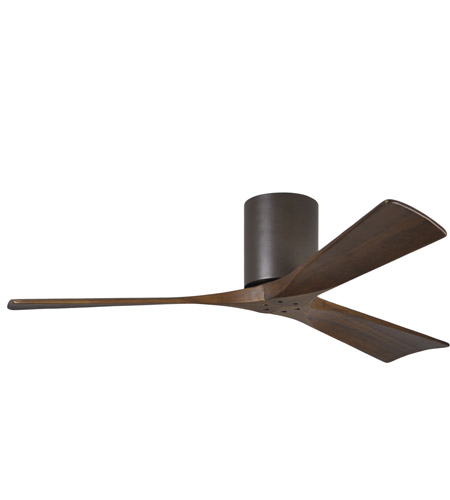 Picture of Atlas IR3H-TB-BK-52 52 in. Irene-3H Flush Mounted Ceiling Fan in Textured Bronze & Matte Black Blades