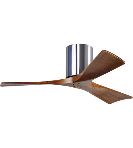 Picture of Atlas IR3H-CR-BK-42 42 in. Irene-3H Flush Mounted Ceiling Fan in Polished Chrome & Matte Black Blades