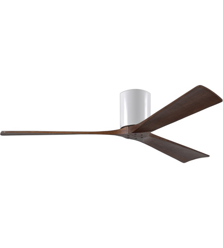 Picture of Atlas IR3H-WH-BK-60 60 in. Irene-3H Flush Mounted Ceiling Fan in White & Matte Black Blades