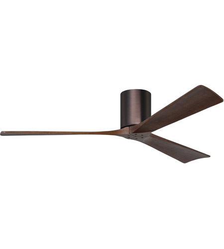 Picture of Atlas IR3H-BB-WA-60 60 in. Irene-3H Flush Mounted Ceiling Fan in Brushed Bronze With Walnut Blades