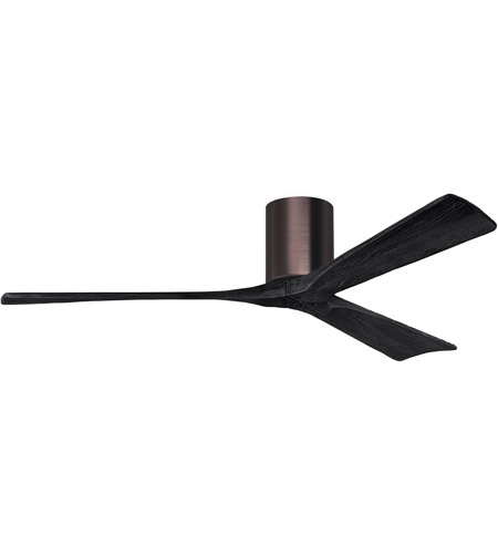 Picture of Atlas IR3H-BB-BK-60 60 in. Irene-3H Flush Mounted Ceiling Fan in Brushed Bronze With Matte Black Blades