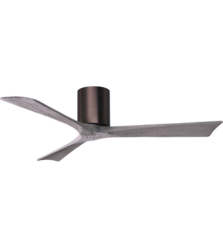 Picture of Atlas IR3H-BB-BW-52 52 in. Irene-3H Flush Mounted Ceiling Fan in Brushed Bronze With Barnwood Tone Blades
