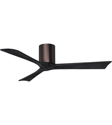 Picture of Atlas IR3H-BB-BK-52 52 in. Irene-3H Flush Mounted Ceiling Fan in Brushed Bronze With Matte Black Blades