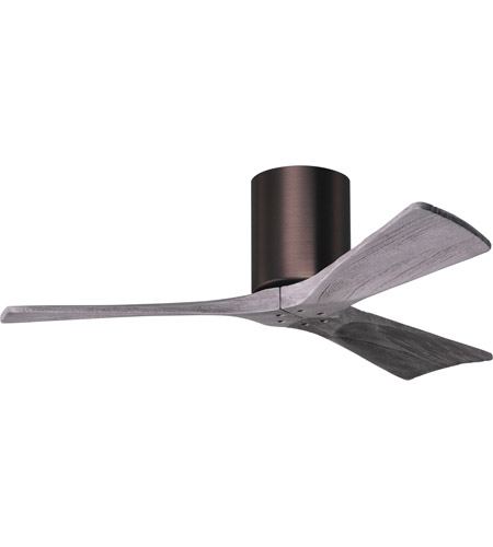 Picture of Atlas IR3H-BB-BW-42 42 in. Irene-3H Flush Mounted Ceiling Fan in Brushed Bronze With Barnwood Tone Blades