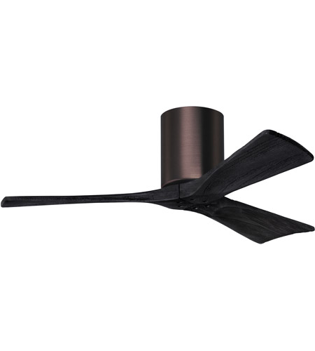Picture of Atlas IR3H-BB-BK-42 42 in. Irene-3H Flush Mounted Ceiling Fan in Brushed Bronze With Matte Black Blades