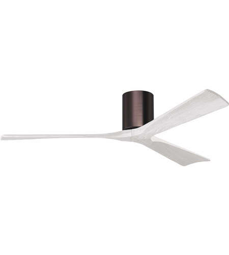 Picture of Atlas IR3H-BB-MWH-60 60 in. Irene-3H Flush Mounted Ceiling Fan in Brushed Bronze With Matte White Blades