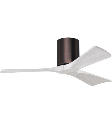 Picture of Atlas IR3H-BB-MWH-42 42 in. Irene-3H Flush Mounted Ceiling Fan in Brushed Bronze With Matte White Blades