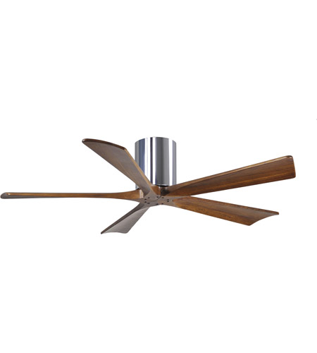 Picture of Atlas IR5H-CR-BK-52 52 in. Irene-5H Flush Mounted Ceiling Fan in Polished Chrome & Matte Black Blades