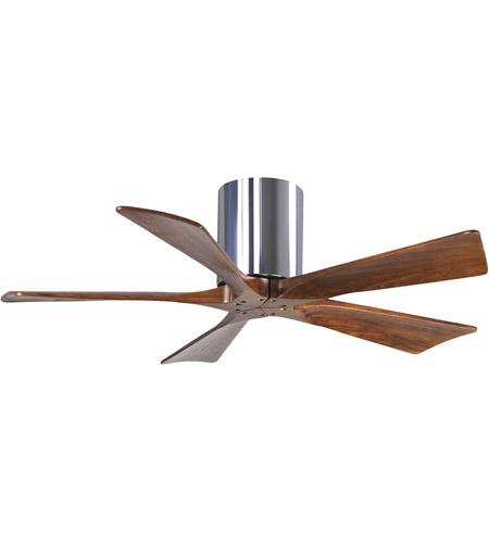 Picture of Atlas IR5H-CR-BK-42 42 in. Irene-5H Flush Mounted Ceiling Fan in Polished Chrome & Matte Black Blades