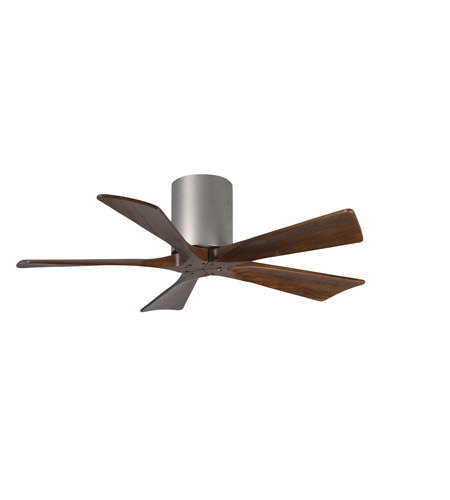 Picture of Atlas IR5H-BN-MWH-60 60 in. Irene-5H Flush Mounted Ceiling Fan in Brushed Nickel & Matte White Blades