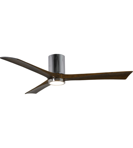 Picture of Atlas IR3HLK-CR-MWH-60 60 in. Irene-3HLK Flush Mounted Ceiling Fan in Polished Chrome & Matte White Blades With Integrated LED Light Kit
