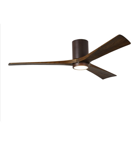 Picture of Atlas IR3HLK-TB-MWH-60 60 in. Irene-3HLK Flush Mounted Ceiling Fan in Textured Bronze & Matte White Blades With Integrated LED Light Kit