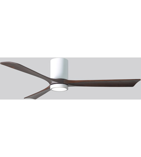 Picture of Atlas IR3HLK-WH-MWH-60 60 in. Irene-3HLK Flush Mounted Ceiling Fan in White & Matte White Blades With Integrated LED Light Kit